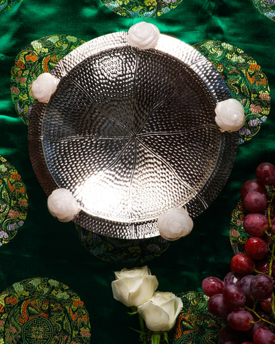Antique Bowl with Rose Quartz Stone