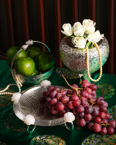 Antique Bowl with Rose Quartz Stone