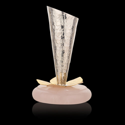 Bud Vase with Rose Quartz Stone