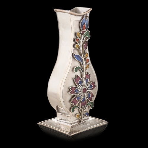 Vase with Meenakari Floral Work