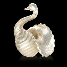 Load image into Gallery viewer, Silver-Clad Swan with Open Feathers