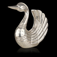 Load image into Gallery viewer, Silver-Clad Swan with Feathers Upwards