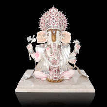 Load image into Gallery viewer, Lord Ganesha Minakari Work on Synthetic Ivory