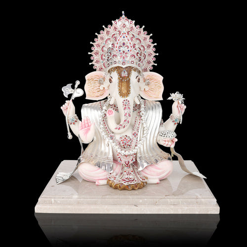 Ganesh Ji Meenakari Work on Synthetic Ivory