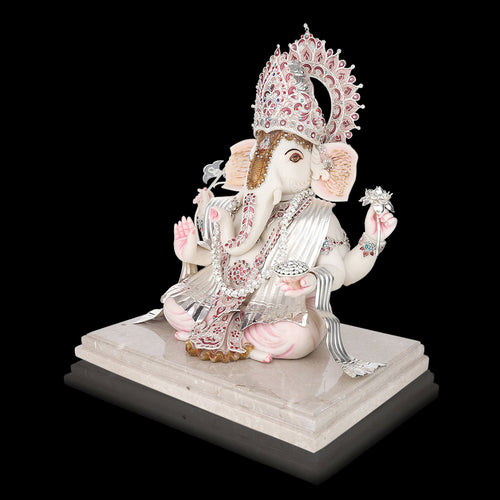 Ganesh Ji Meenakari Work on Synthetic Ivory