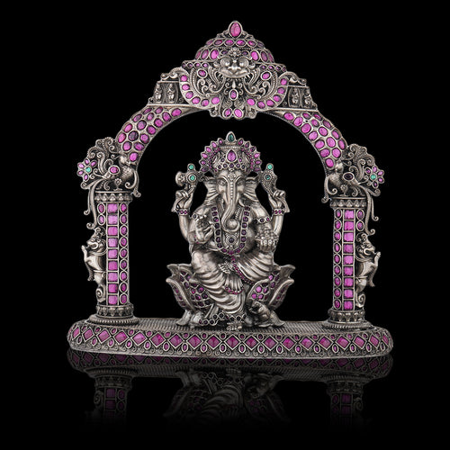 Antique Lord Ganesha with Precious Stone