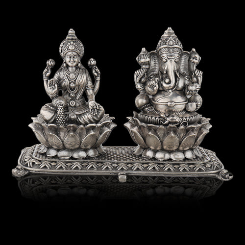 Antique Ganesha with Lakshmi Ji