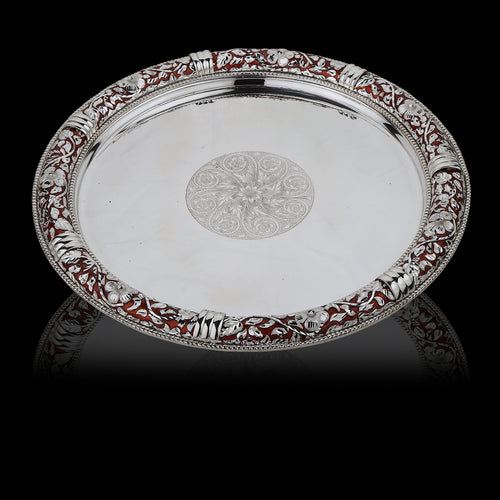 Pipe Meenakari Aarti Thali Set